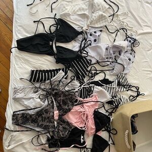 Stylish Black and White Women's Intimates Set